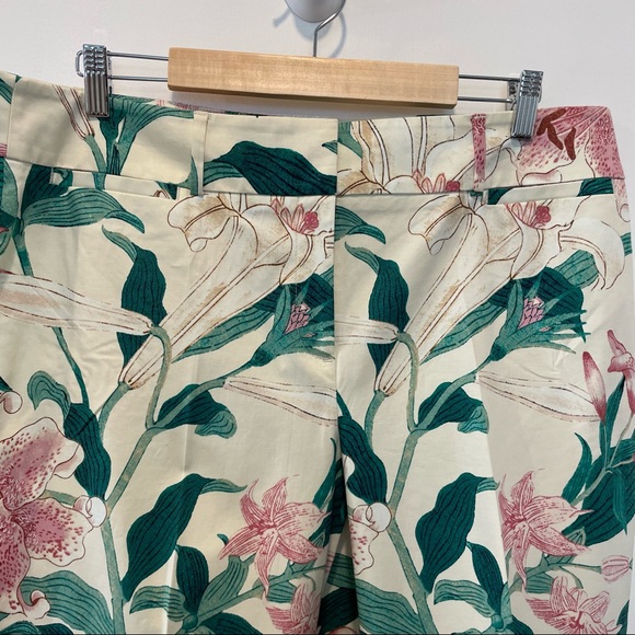 Ann Taylor factory botanical print ankle pants. - Picture 12 of 16